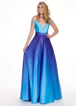 Rachel Allan - 6552 Two Piece Plunging Off-Shoulder A-line Dress 10 Rachel Allan - 6552 Two Piece Plunging Off-Shoulder A-line Dress