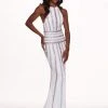 Rachel Allan - 6575 Beaded Halter Jersey Trumpet Dress