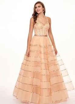 Rachel Allan - 6576 Beaded Sweetheart Corset Bodice Tulle Ballgown