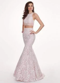Rachel Allan - 6578 Two-Piece Floral Beaded Lace Mermaid Gown Formal Gowns