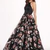 Rachel Allan - 6581 Floral Printed Halter Ballgown Formal Gowns 2 Rachel Allan - 6581 Floral Printed Halter Ballgown Formal Gowns