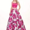 Rachel Allan - 6589 Two Piece Square Floral Ballgown Formal Gowns 2 Rachel Allan - 6589 Two Piece Square Floral Ballgown Formal Gowns