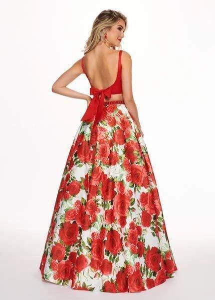 Rachel Allan - 6589 Two Piece Square Floral Ballgown Formal Gowns 7 Rachel Allan - 6589 Two Piece Square Floral Ballgown Formal Gowns