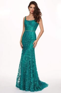 Rachel Allan - 6590 Embroidered Lace Scoop Neck Gown Formal Gowns