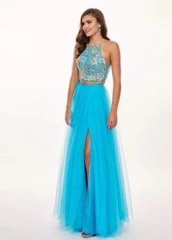 Formal Gowns Rachel Allan - 6596 Two Piece Embroidered Tulle A-line Dress