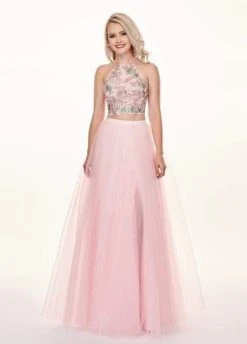 Formal Gowns Rachel Allan - 6596 Two Piece Embroidered Tulle A-line Dress