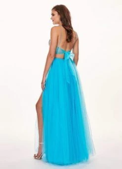 Formal Gowns Rachel Allan - 6596 Two Piece Embroidered Tulle A-line Dress