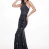 Rachel Allan - 6625 Beaded Strappy Open Back Evening Dress Formal Gowns 2 Rachel Allan - 6625 Beaded Strappy Open Back Evening Dress Formal Gowns