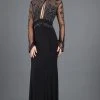 Formal Gowns Rachel Allan Couture - 8266 Long Sleeve Embellished High Neck Gown 2 Formal Gowns Rachel Allan Couture - 8266 Long Sleeve Embellished High Neck Gown