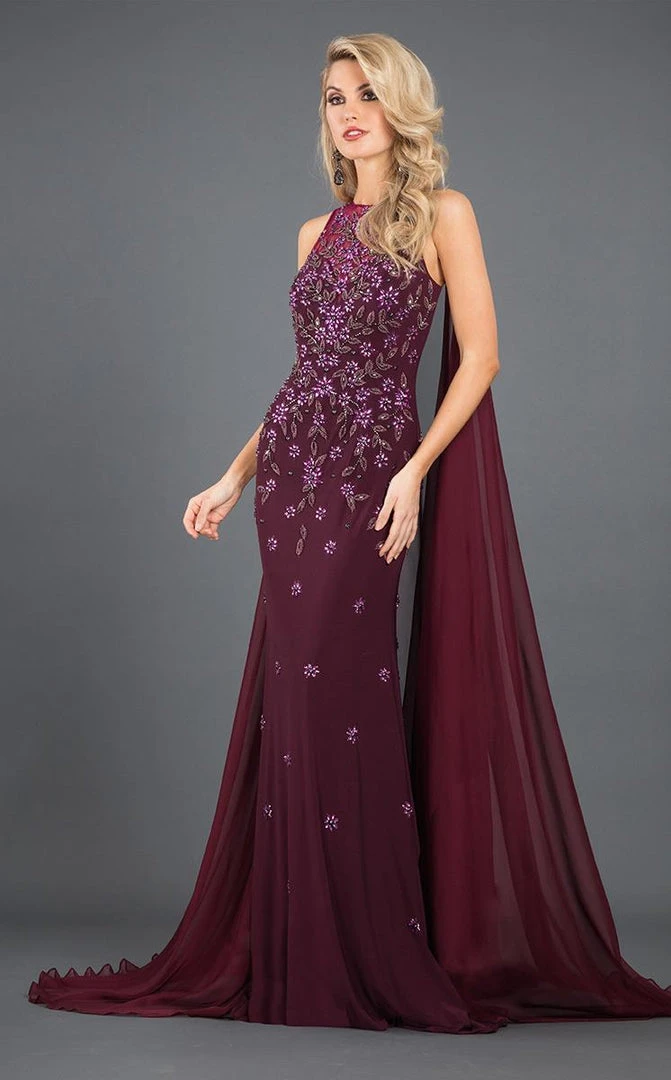 Rachel Allan Couture - 8273 Embellished Cape Fitted Gown Formal Gowns 3 Rachel Allan Couture - 8273 Embellished Cape Fitted Gown Formal Gowns