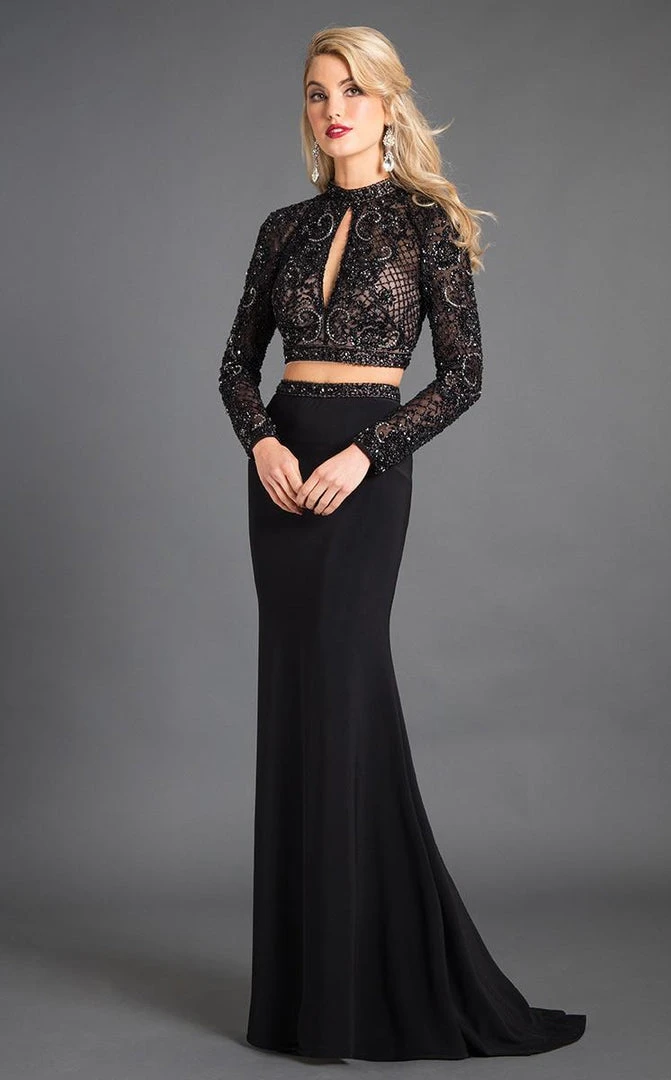 Rachel Allan Couture - 8278 Two Piece High Neck Jersey Gown 3 Rachel Allan Couture - 8278 Two Piece High Neck Jersey Gown