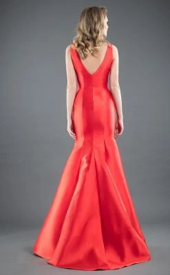 Formal Gowns Rachel Allan Couture - 8286 Plunging V-neck Ruffled Mermaid Dress