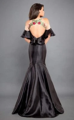 Rachel Allan Couture - 8301 Floral Embroidered Ruffled Mermaid Gown Formal Gowns