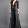 Rachel Allan Couture - 8349 Plunging V-neck Satin Jumpsuit 2 Rachel Allan Couture - 8349 Plunging V-neck Satin Jumpsuit