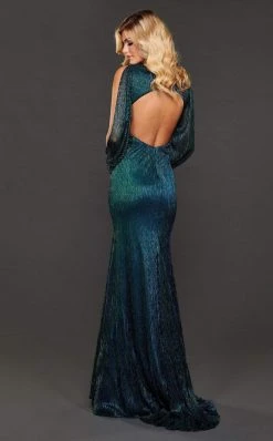 Rachel Allan Couture - 8402 Long Sleeve Plunging V-neck Trumpet Dress Formal Gowns 7 Rachel Allan Couture - 8402 Long Sleeve Plunging V-neck Trumpet Dress Formal Gowns