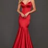 Formal Gowns Rachel Allan Couture - 8408 Deep V-neck Stretch Satin Mermaid Dress 2 Formal Gowns Rachel Allan Couture - 8408 Deep V-neck Stretch Satin Mermaid Dress