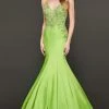 Rachel Allan Couture - 8416 Beaded Stretch Satin Mermaid Gown