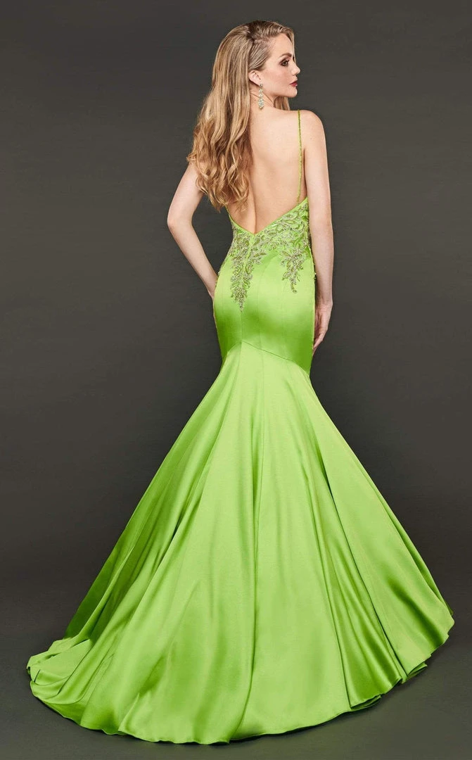 Rachel Allan Couture - 8416 Beaded Stretch Satin Mermaid Gown 4 Rachel Allan Couture - 8416 Beaded Stretch Satin Mermaid Gown