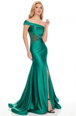 Formal Gowns Rachel Allan Couture - 8440 Asymmetrical Embellished Trumpet Dress