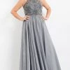 Formal Gowns Rachel Allan Curves - 6321 Embellished Sheer Halter Chiffon Dress 1 Formal Gowns Rachel Allan Curves - 6321 Embellished Sheer Halter Chiffon Dress