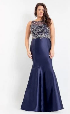 Formal Gowns Rachel Allan Curves - 6334 Beaded Scoop Mermaid Gown