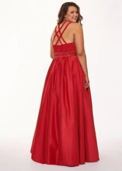 Formal Gowns Rachel Allan Curves - 6674 Brooch Accented Keyhole Cutout A-Line Gown 8 Formal Gowns Rachel Allan Curves - 6674 Brooch Accented Keyhole Cutout A-Line Gown