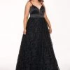 Rachel Allan Curves - 6695 Matte Satin Glitter Tulle Ballgown 1 Rachel Allan Curves - 6695 Matte Satin Glitter Tulle Ballgown