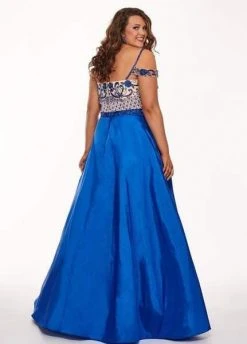 Formal Gowns Rachel Allan Curves - 6696 Beaded V-neck Taffeta Ballgown 9 Formal Gowns Rachel Allan Curves - 6696 Beaded V-neck Taffeta Ballgown