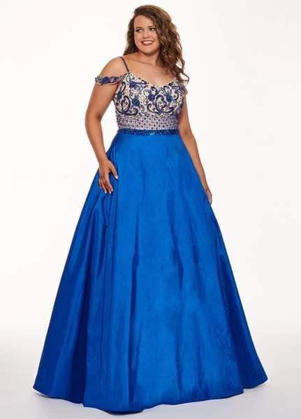 Formal Gowns Rachel Allan Curves - 6696 Beaded V-neck Taffeta Ballgown 5 Formal Gowns Rachel Allan Curves - 6696 Beaded V-neck Taffeta Ballgown