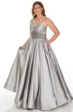 Rachel Allan Curves - 7223 Sweetheart Beaded Waist Ballgown