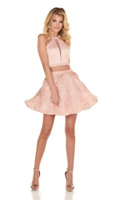 Cocktail Dresses Rachel Allan Homecoming - 4074 Beaded Two Piece Halter A-line Dress 5 Cocktail Dresses Rachel Allan Homecoming - 4074 Beaded Two Piece Halter A-line Dress