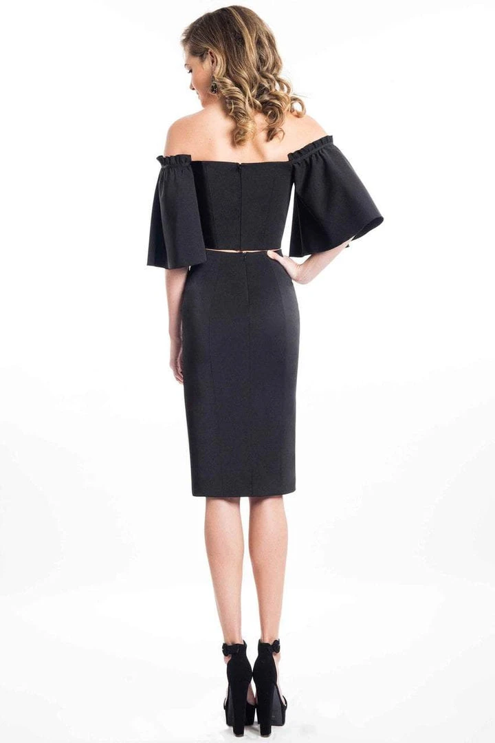 Rachel Allan LBD - L1085 Two-Piece Flared Sleeve Sheath Dress 6 Rachel Allan LBD - L1085 Two-Piece Flared Sleeve Sheath Dress