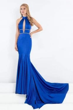 Rachel Allan Prima Donna - 5002 Fitted High Neck Trumpet Gown Formal Gowns