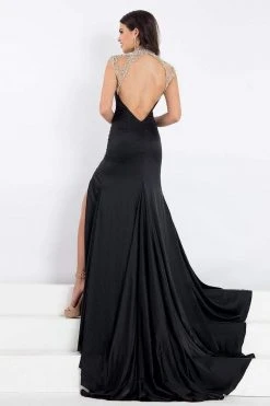 Rachel Allan Prima Donna - 5008 Beaded Cap Sleeve Slit Mermaid Gown 6 Rachel Allan Prima Donna - 5008 Beaded Cap Sleeve Slit Mermaid Gown