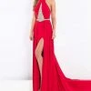 Rachel Allan Prima Donna - 5011 Beaded Halter Gown With Split Overlay 2 Rachel Allan Prima Donna - 5011 Beaded Halter Gown With Split Overlay