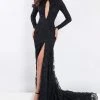 Rachel Allan Prima Donna - 5017 Long Sleeve Beaded Keyhole Prom Gown 2 Rachel Allan Prima Donna - 5017 Long Sleeve Beaded Keyhole Prom Gown