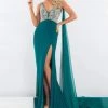 Formal Gowns Rachel Allan Prima Donna - 5032 Watteau Draped Ornate Plunging Gown 1 Formal Gowns Rachel Allan Prima Donna - 5032 Watteau Draped Ornate Plunging Gown