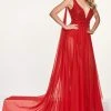Formal Gowns Rachel Allan Prima Donna - 5043 Plunging Sequined Chiffon Gown 1 Formal Gowns Rachel Allan Prima Donna - 5043 Plunging Sequined Chiffon Gown