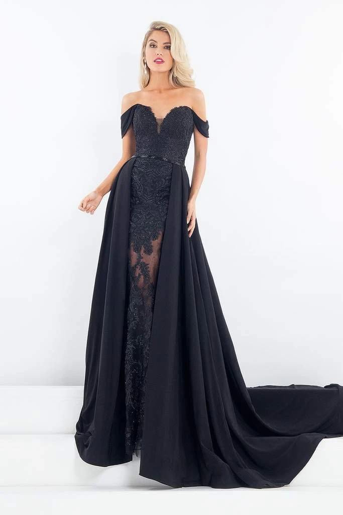 Formal Gowns Rachel Allan Prima Donna - 5052 Long Mermaid Gown With Overskirt 3 Formal Gowns Rachel Allan Prima Donna - 5052 Long Mermaid Gown With Overskirt