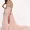 Rachel Allan Prima Donna - 5055 Beaded Organza A-line Dress Formal Gowns