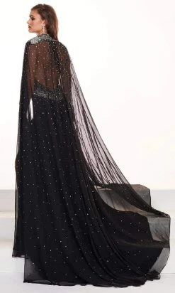 Formal Gowns Rachel Allan Prima Donna - 5060 Beaded Dress With Detachable Cape