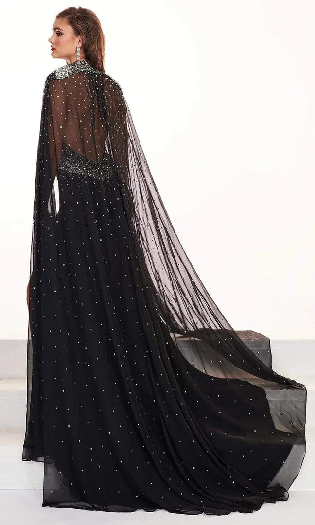 Formal Gowns Rachel Allan Prima Donna - 5060 Beaded Dress With Detachable Cape 4 Formal Gowns Rachel Allan Prima Donna - 5060 Beaded Dress With Detachable Cape