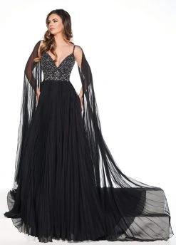 Rachel Allan Primadonna - 5077 Embellished Pleated Chiffon Dress Formal Gowns