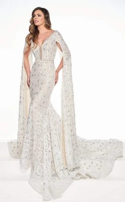 Formal Gowns Rachel Allan Primadonna - 5081 Lace Deep V-neck Mermaid Dress 7 Formal Gowns Rachel Allan Primadonna - 5081 Lace Deep V-neck Mermaid Dress