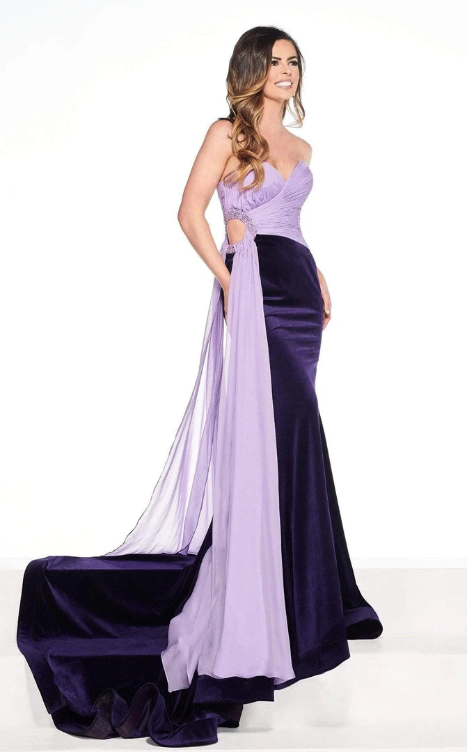 Rachel Allan Primadonna - 5083 Embellished Two Tone Trumpet Dress Formal Gowns 5 Rachel Allan Primadonna - 5083 Embellished Two Tone Trumpet Dress Formal Gowns