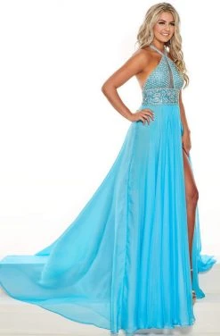 Rachel Allan Primadonna - 5096 Halter Embellished Bodice A-Line Dress 5 Rachel Allan Primadonna - 5096 Halter Embellished Bodice A-Line Dress