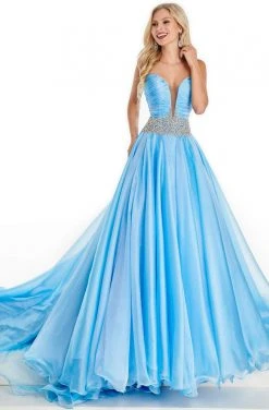 Rachel Allan Primadonna - 5103 Sweetheart Ruched Embellished Gown