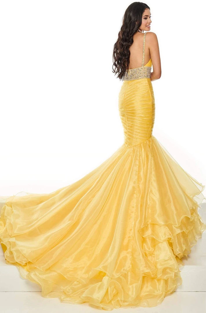 Rachel Allan Primadonna - 5108 V-Neckline Embellished Mermaid Dress Formal Gowns 4 Rachel Allan Primadonna - 5108 V-Neckline Embellished Mermaid Dress Formal Gowns