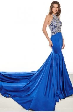 Rachel Allan Primadonna - 5114 High-Neck Embellished Trumpet Dress