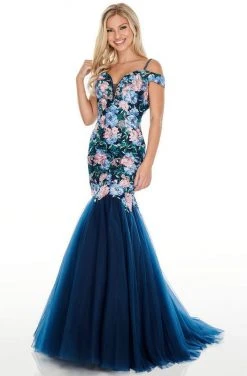 Rachel Allan Prom - 7001 Embroidered Off-Shoulder Mermaid Dress